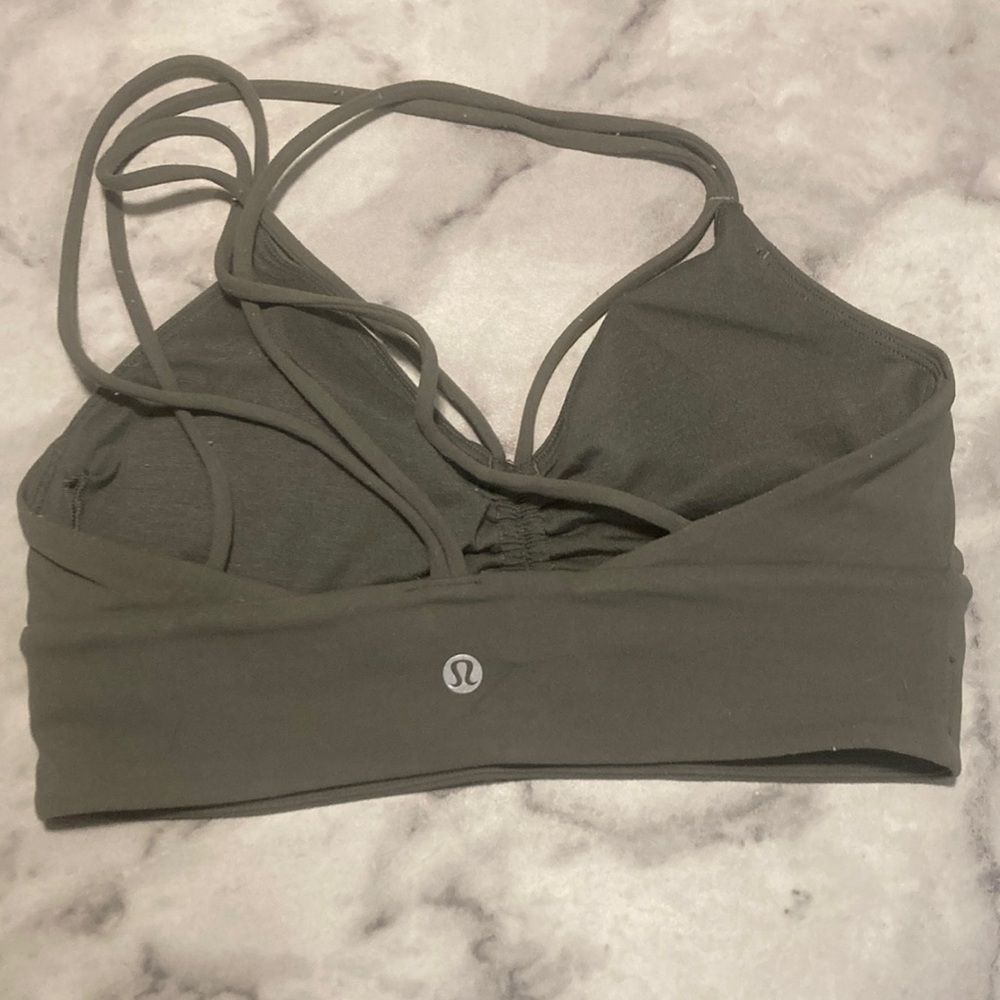 Lululemon athletica Strappy Olive Green Bralette - Picture 3 of 16